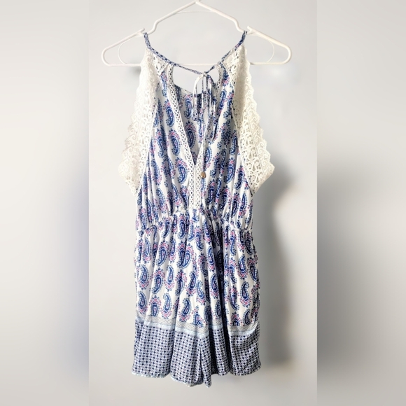 Luxmi Lace Paisley Romper Size Large - Picture 2 of 4